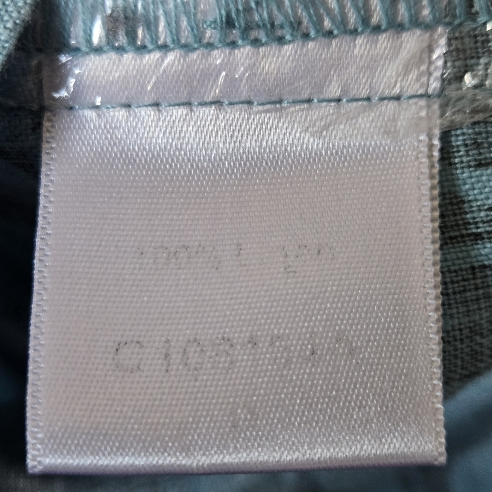 KLEEN 100% Linen Blue Toile Pattern Balloon Cropped Wide Leg Resortwear Pants - Picture 6 of 7